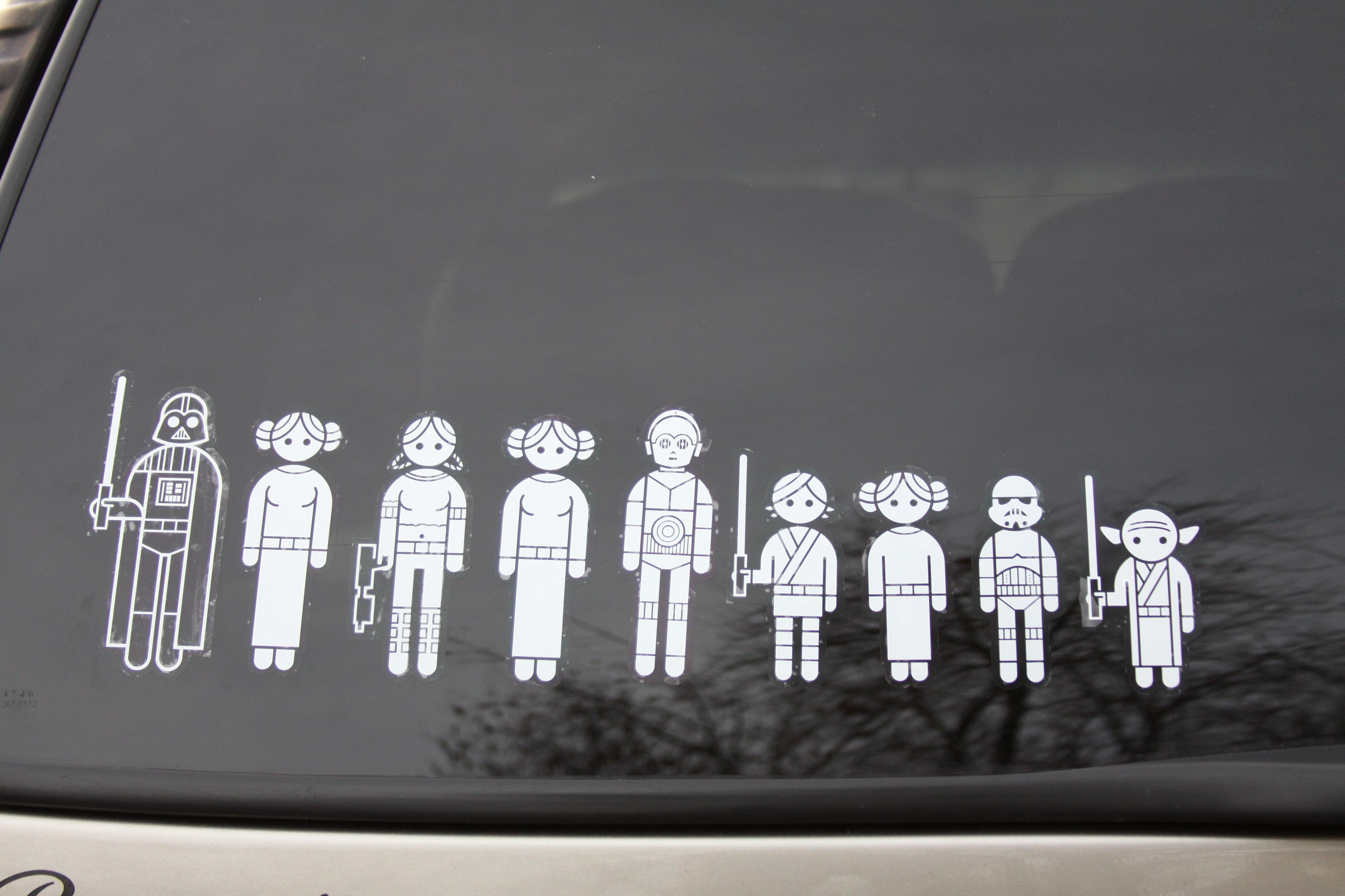 star wars family car decals